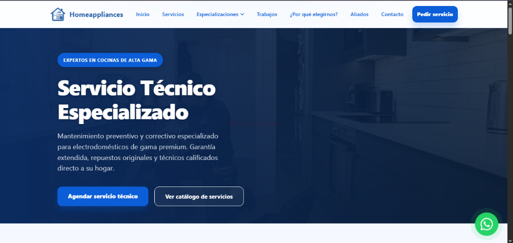 Caso de éxito Landing Pages — Home Appliance por KLAUPPER